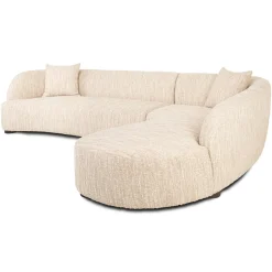 Richmond Bank Pandora Beige Angora Lounge Rechts