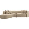 Richmond Bank Romero Zand Tweed Hocker Links Fire Retardant
