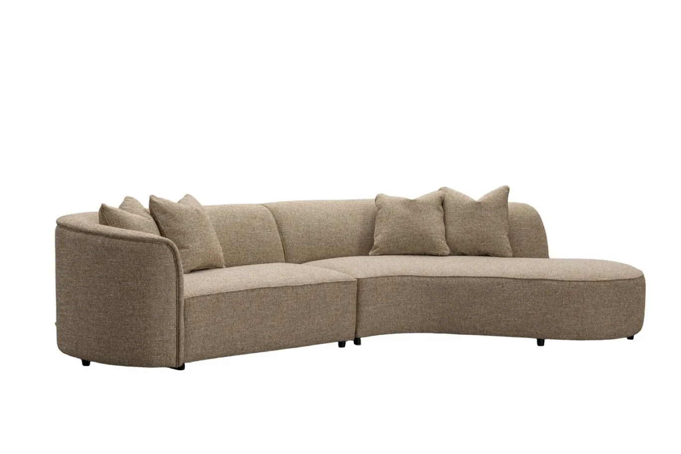 Richmond Bank Romero Zand Tweed Hocker Rechts Fire Retardant
