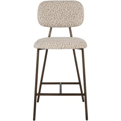 Richmond Barstoel Xenia Beige Leopard Set van 2