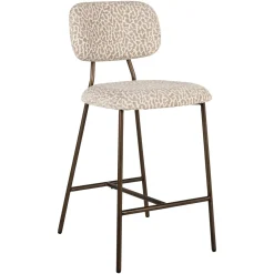 Richmond Barstoel Xenia Beige Leopard Set van 2