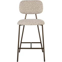 Richmond Barstoel Xenia Beige Leopard Set van 2