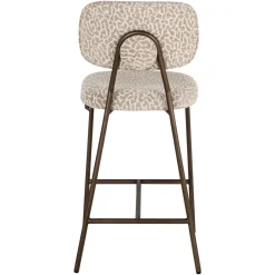 Richmond Barstoel Xenia Beige Leopard Set van 2