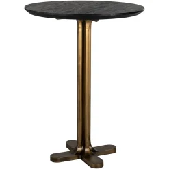 Richmond Bartafel Revelin Rond Zwart Mangohout Ø80cm