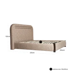 Richmond Bed Citadel Zand Tweed Exclusief Matras 160x200cm