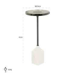 Richmond Bijzettafel Aurora WitØ27cm
