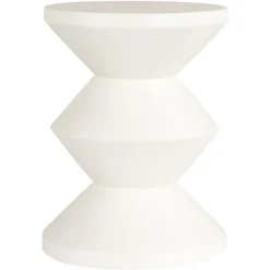 Richmond Bijzettafel Bloomstone Diablo Wit Ø35cm