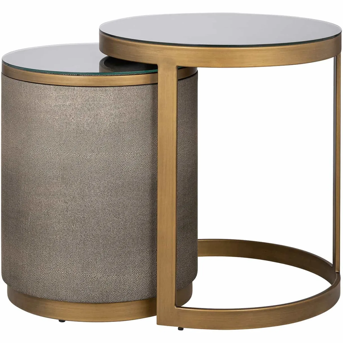 Richmond Bijzettafel Bloomville Met Glas Set Van 2 Goud