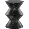 Richmond Bijzettafel Bosco Faux Marmer Zwart Ø40cm
