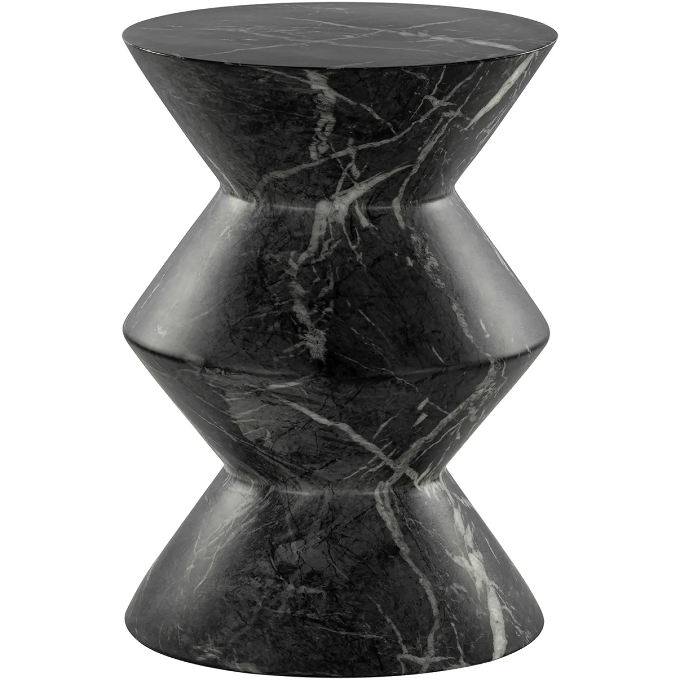 Richmond Bijzettafel Bosco Faux Marmer Zwart Ø40cm