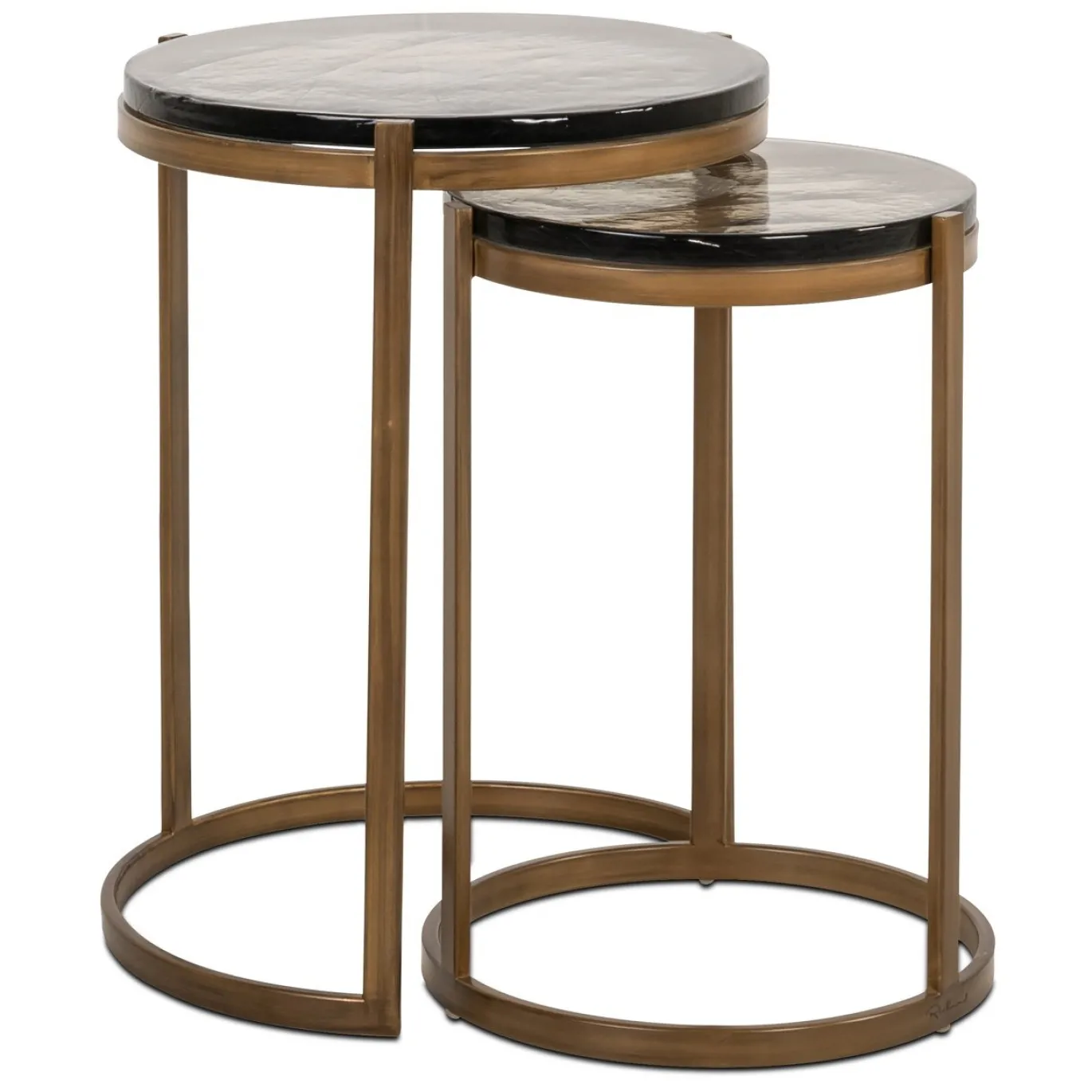 Richmond Bijzettafel Cleo Goud Set van 2