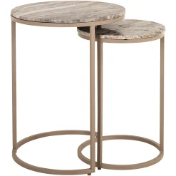 Richmond Bijzettafel Fairfax Toronto Marmer Set van 2