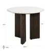 Richmond Bijzettafel Mayfield Marmer Wit Ø55cm
