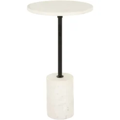 Richmond Bijzettafel Misty Wit Ø30cm