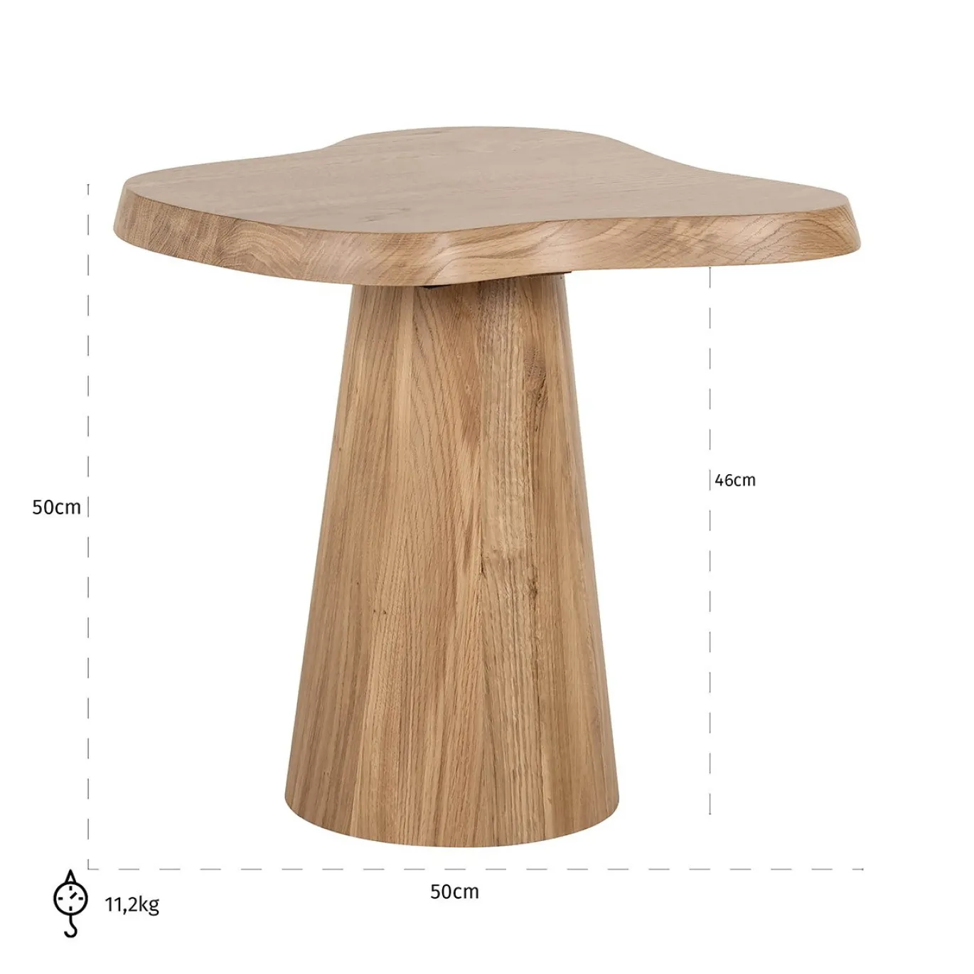 Richmond Bijzettafel Riva Eikenhout Naturel Organisch