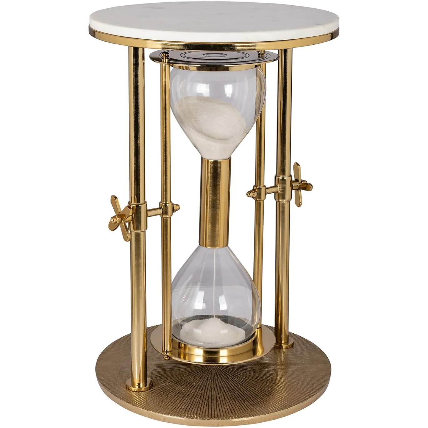 Richmond Bijzettafel Tempus Wit/Goud Marmer