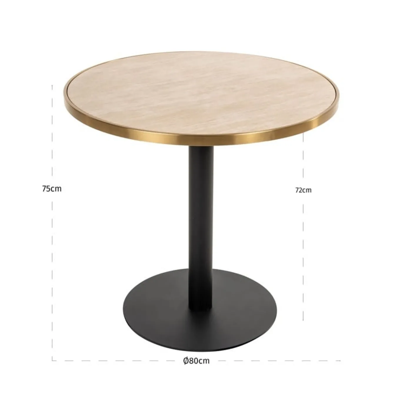 Richmond Bistrotafel Brazza Beige Ø80cm