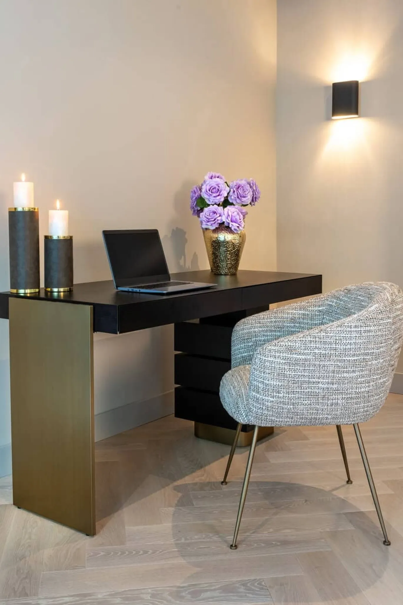 Richmond Bureau Connar Zwart 140cm