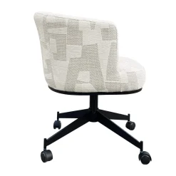 Richmond Draaistoel Rochenne met Wielen Beige Graffic
