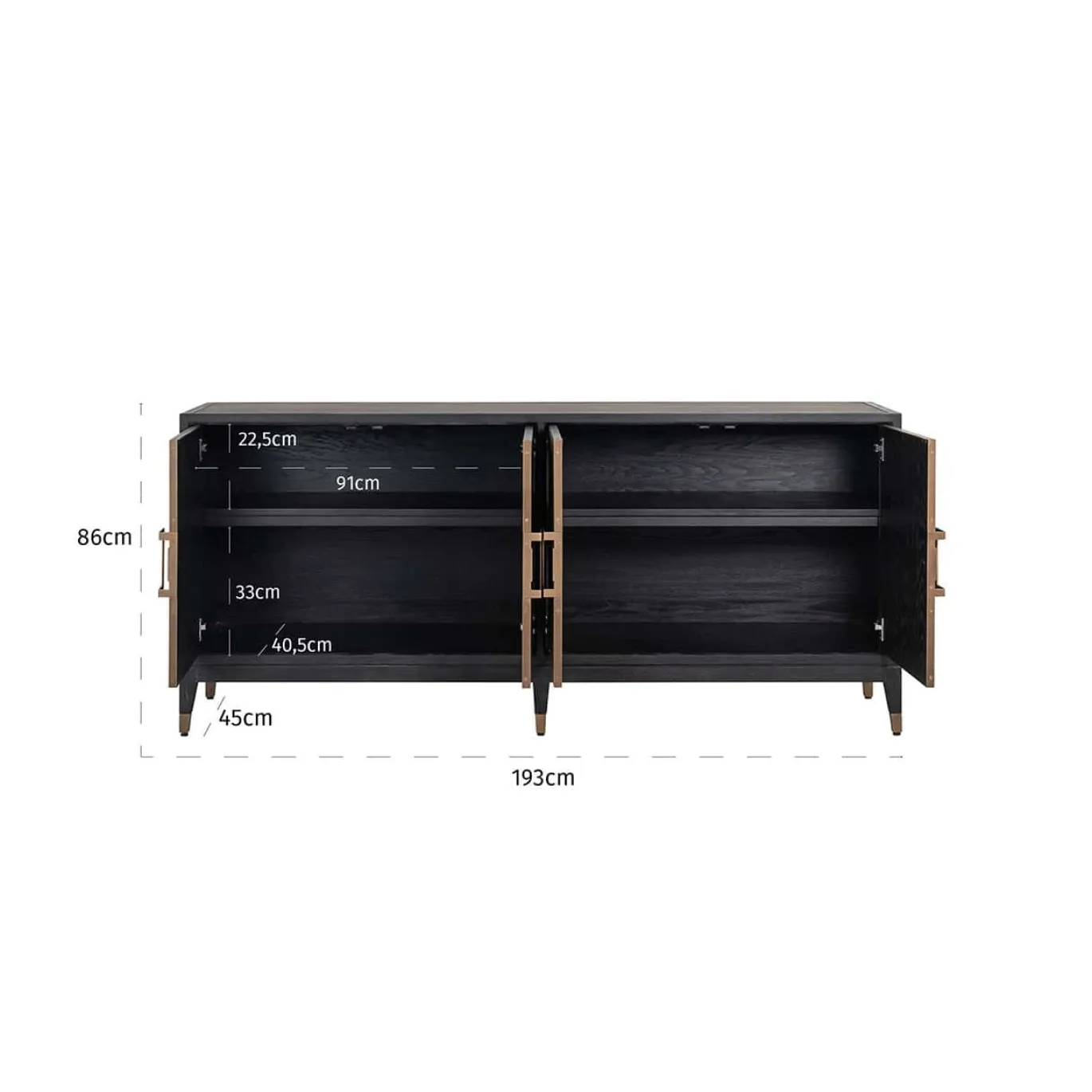 Richmond Dressoir Bloomingville 4-deuren Shagreen