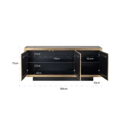 Richmond Dressoir Collada 3-Deuren Goud
