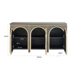 Richmond Dressoir Les Arcs Brass 160cm