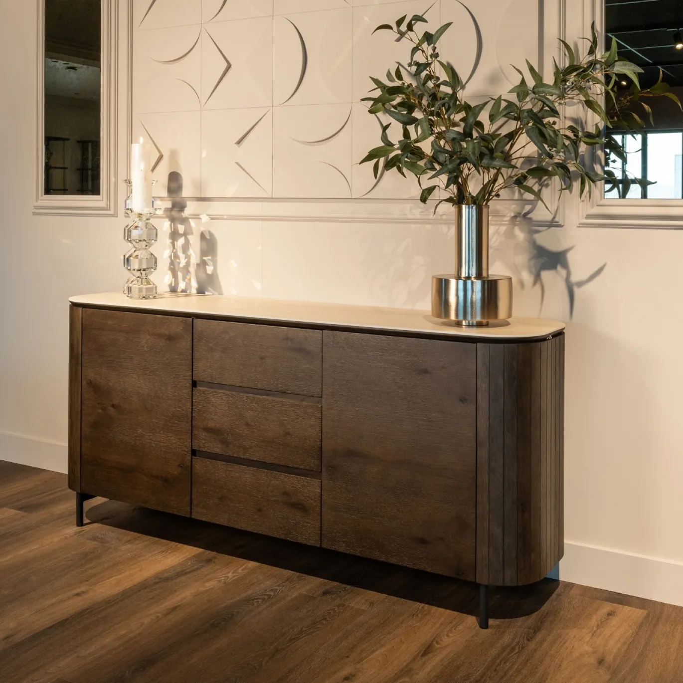 Richmond Dressoir Ritz Beige/Bruin 180cm