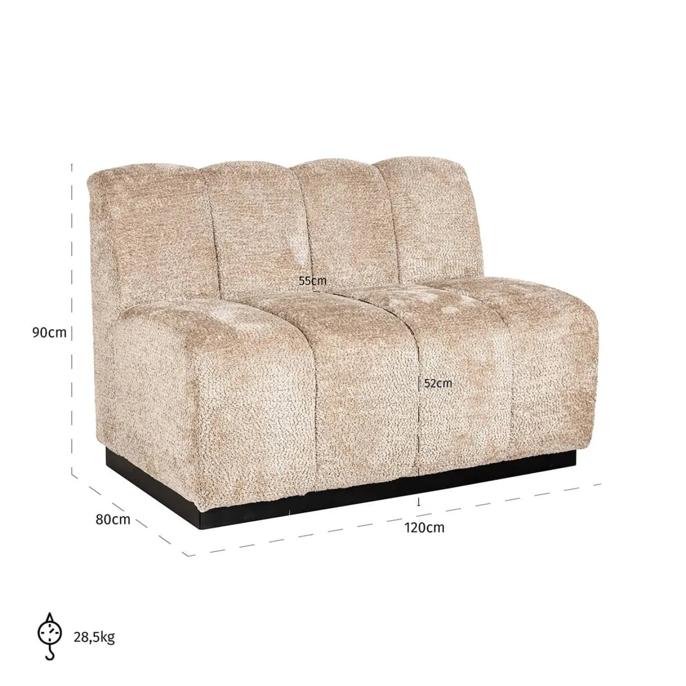 Richmond Eetkamerbank Hillpark Lovely Beige