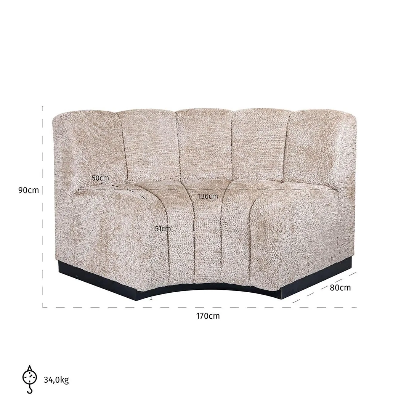 Richmond Eetkamerbank Hoek Hillpark Lovely Beige