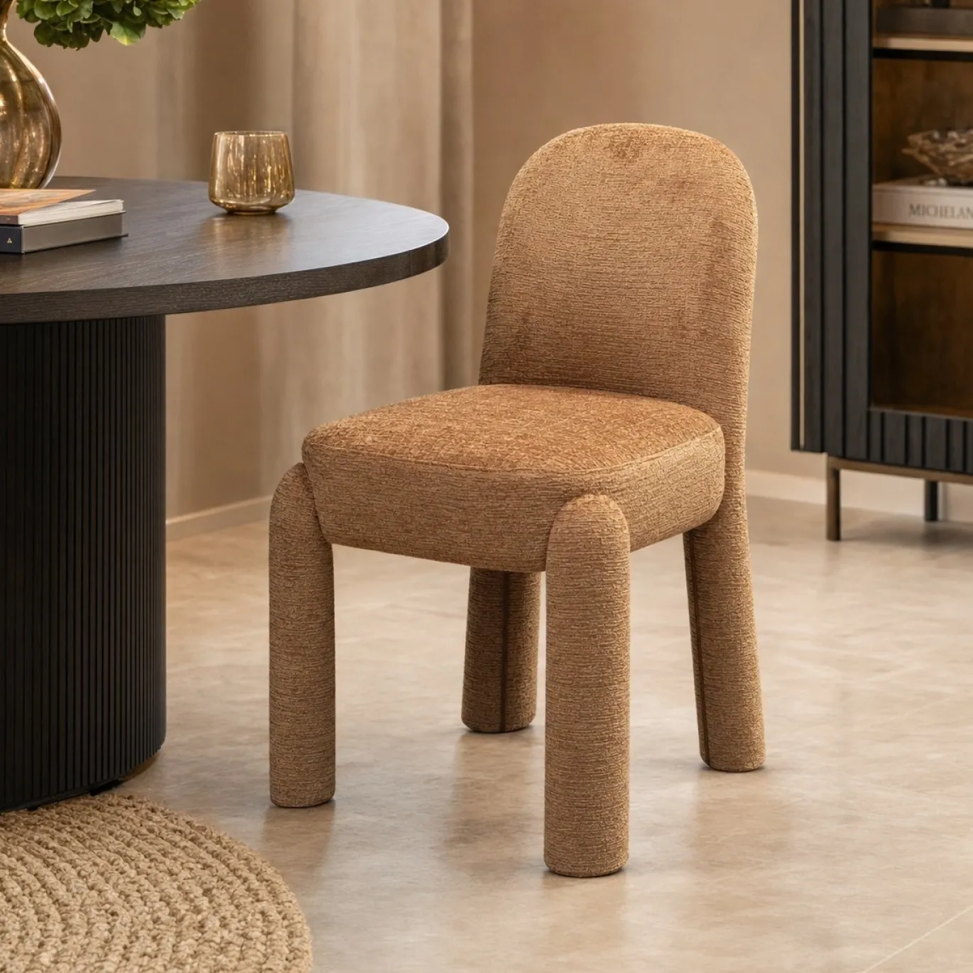 Richmond Eetkamerstoel Brandi Cognac Fusion Set van 2