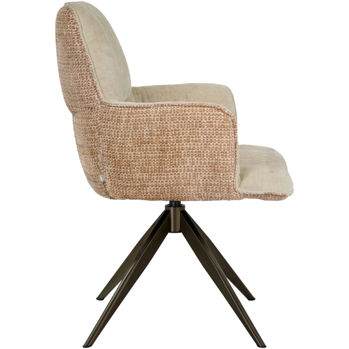 Richmond Eetkamerstoel Chase Ginger Jacquard Draaibaar