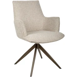 Richmond Eetkamerstoel Dakota Naturel Chunky Draaibaar With Arm