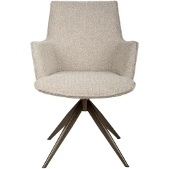 Richmond Eetkamerstoel Dakota Naturel Chunky Draaibaar With Arm