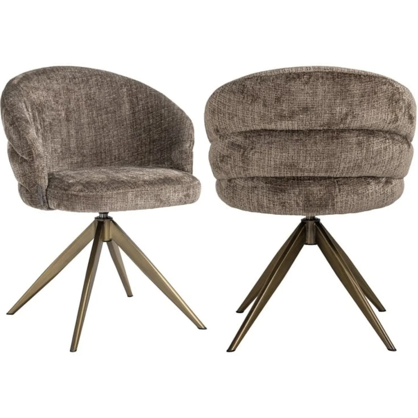 Richmond Eetkamerstoel Draaibaar Zendaya Stone Chenille