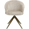 Richmond Eetkamerstoel Draaibaar Zendaya Beige Chenille