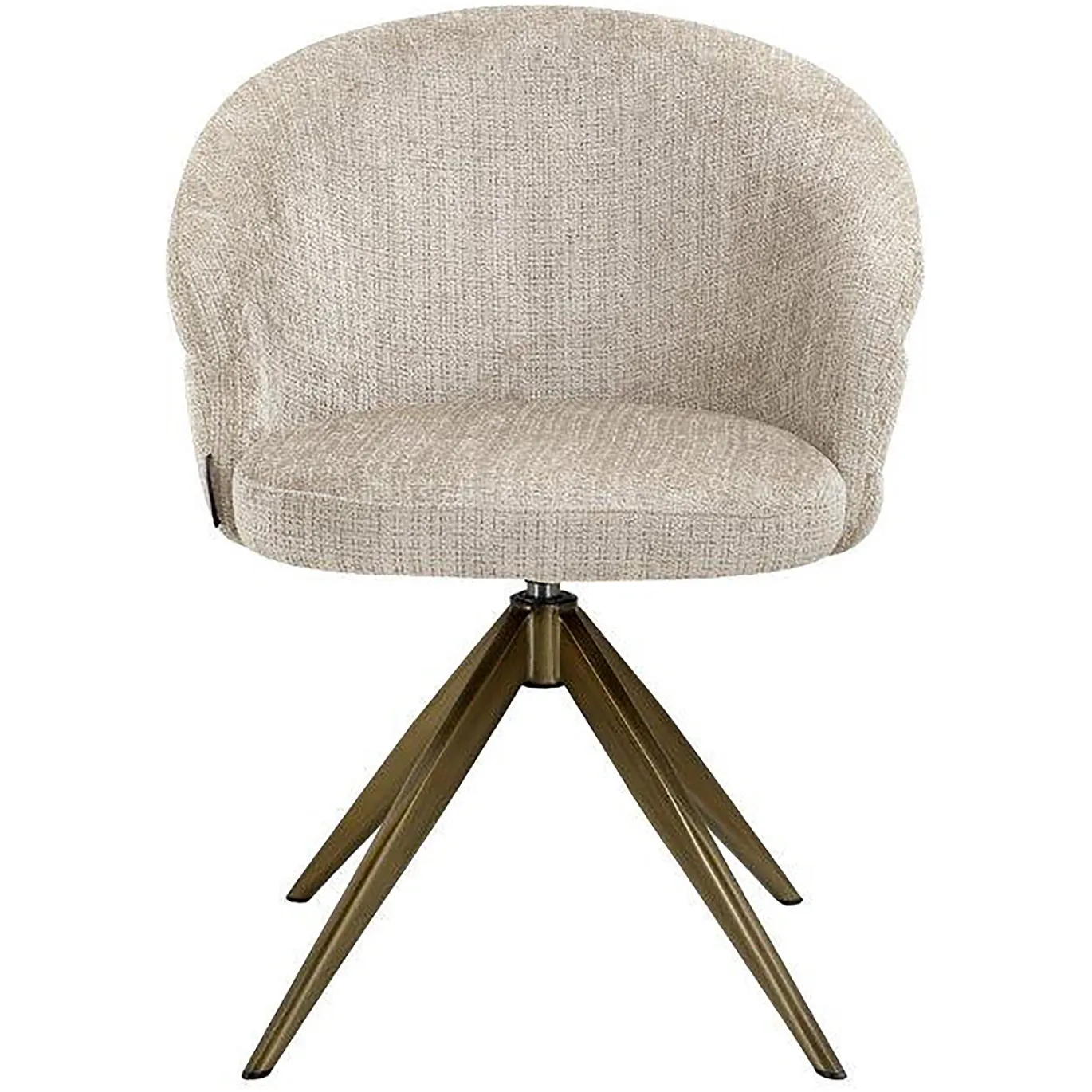 Richmond Eetkamerstoel Draaibaar Zendaya Beige Chenille