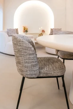 Richmond Eetkamerstoel Elvi Mokka Chunky Set Van 2