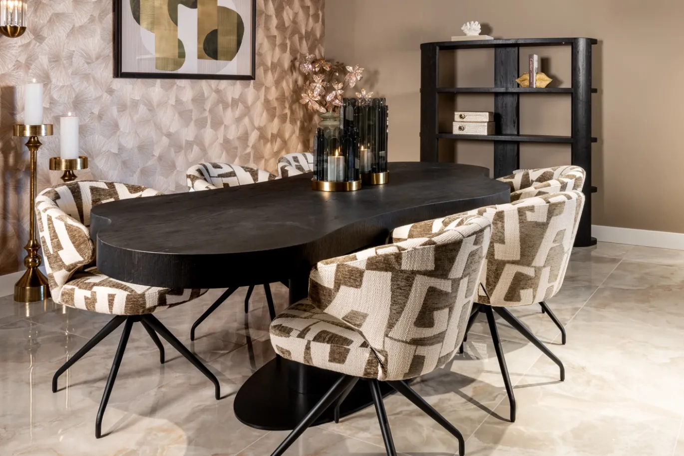 Richmond Eetkamerstoel Milly Beige Draaibaar