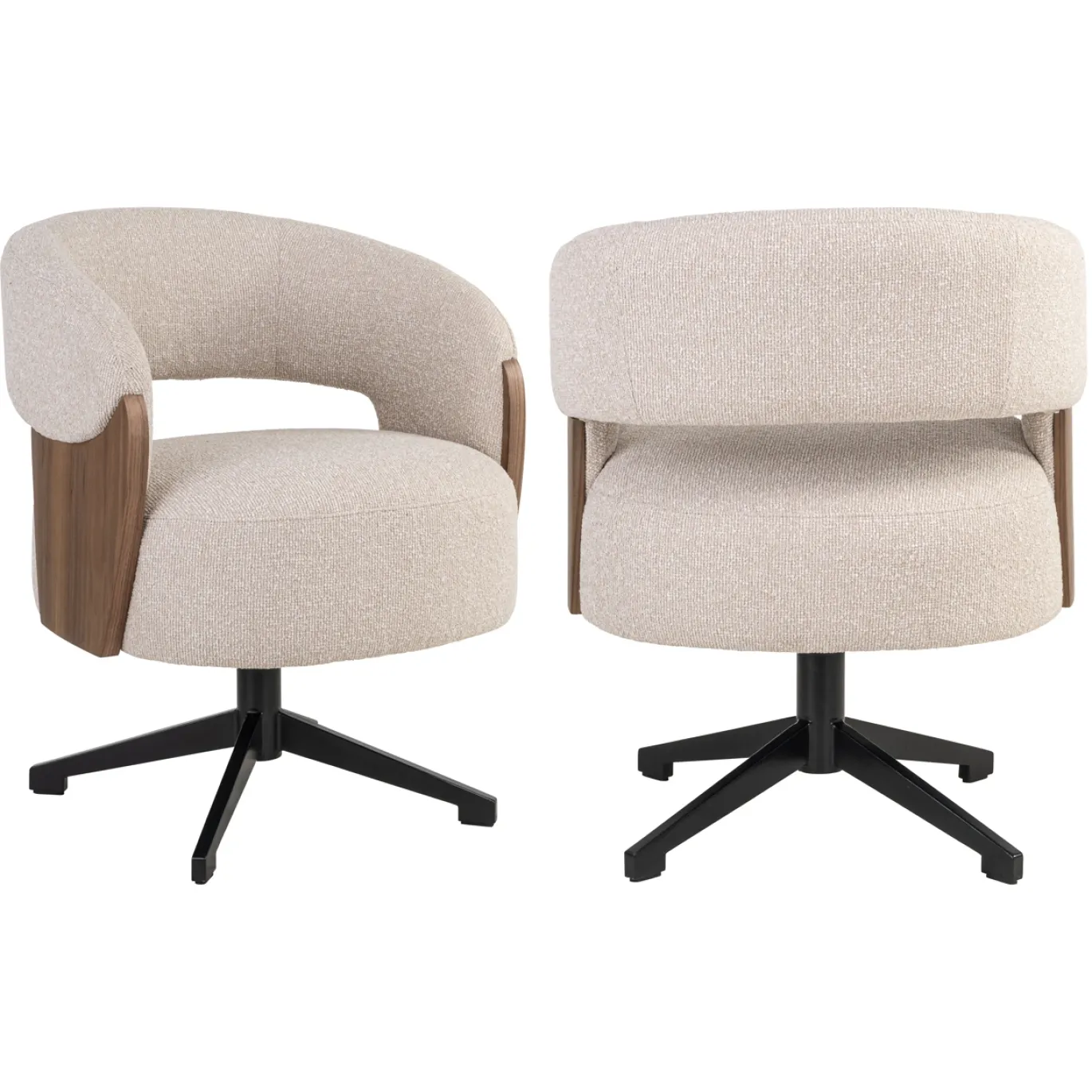 Richmond Eetkamerstoel Pollux Lodge Beige/Walnoot