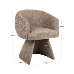 Richmond Eetkamerstoel Quiriro Mokka Linear Swivel
