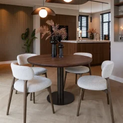 Richmond Eettafel Baldwin Donkerbruin Ø130cm