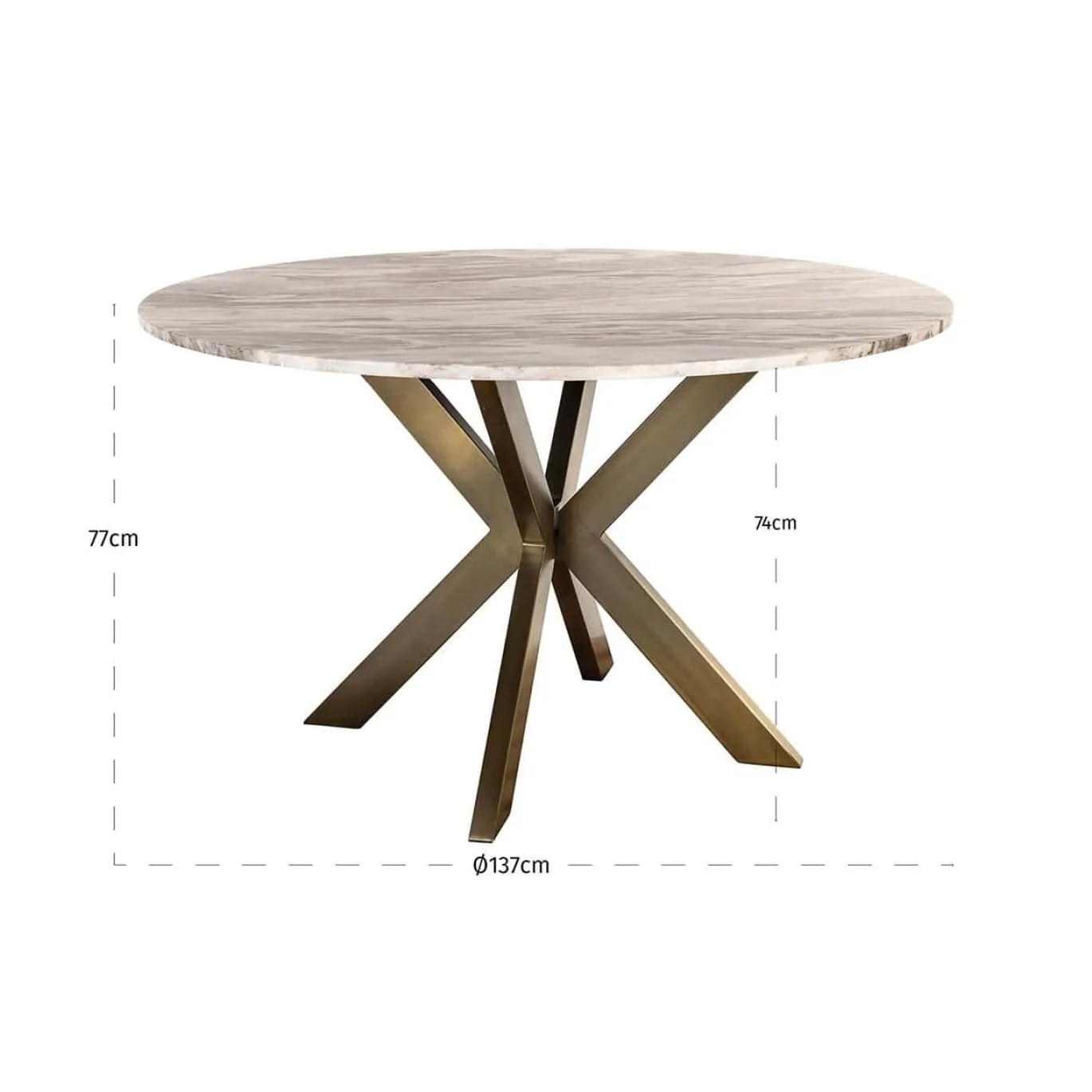 Richmond Eettafel Bottega Toronto Marmer Ø140cm