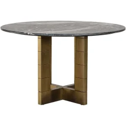 Richmond Eettafel Collada Marmer Zwart/Goud Ø130cm
