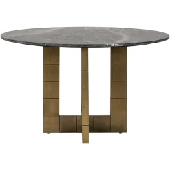 Richmond Eettafel Collada Marmer Zwart/Goud Ø130cm