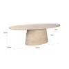 Richmond Eettafel Fictus Faux Travertin Beige 240cm