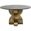 Richmond Eettafel Maddox Marmer Zwart/Goud Ø130cm