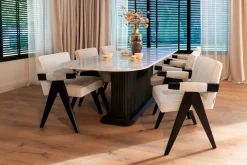 Richmond Eettafel Mayfield Marmer Wit 230cm