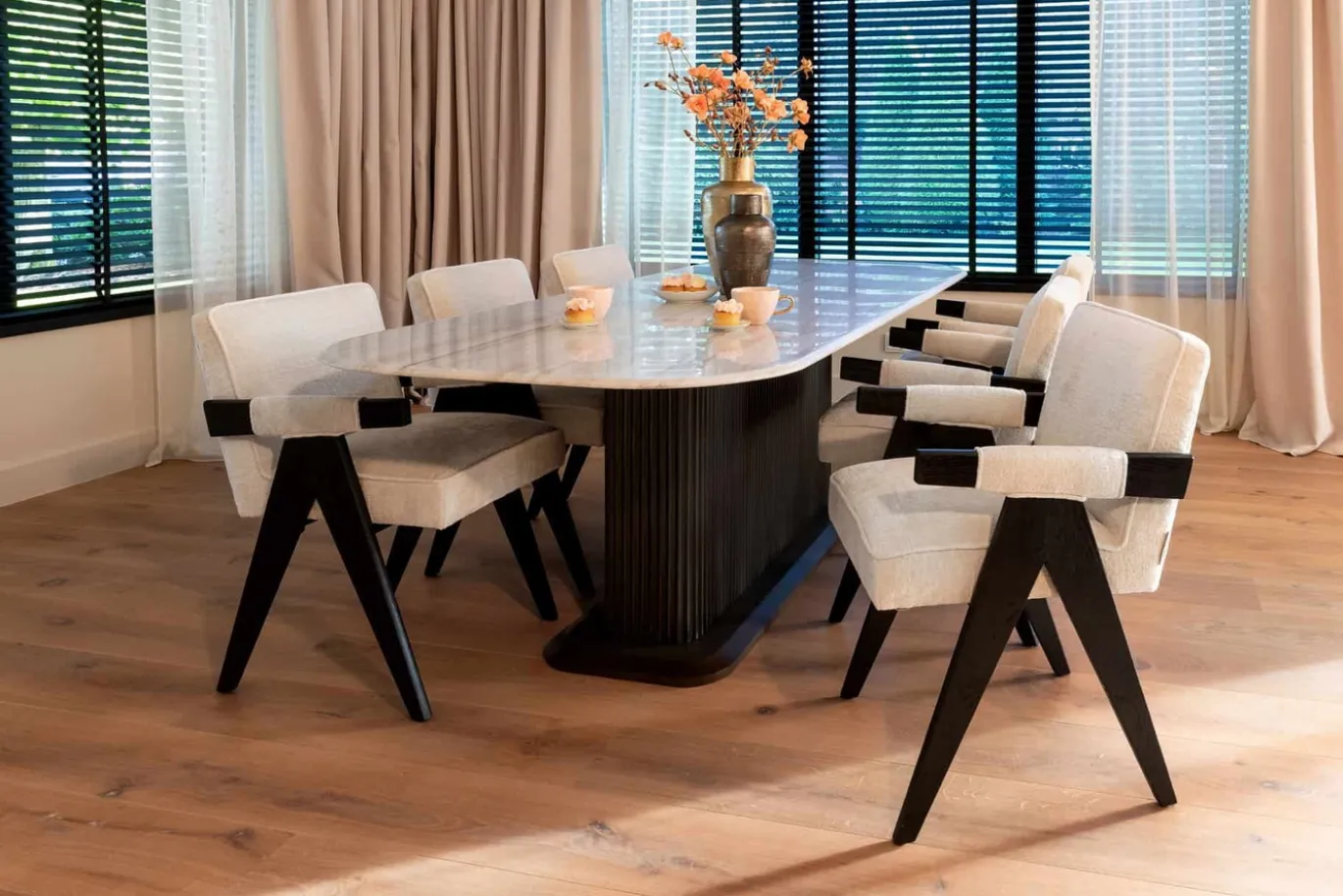 Richmond Eettafel Mayfield Marmer Wit 230cm