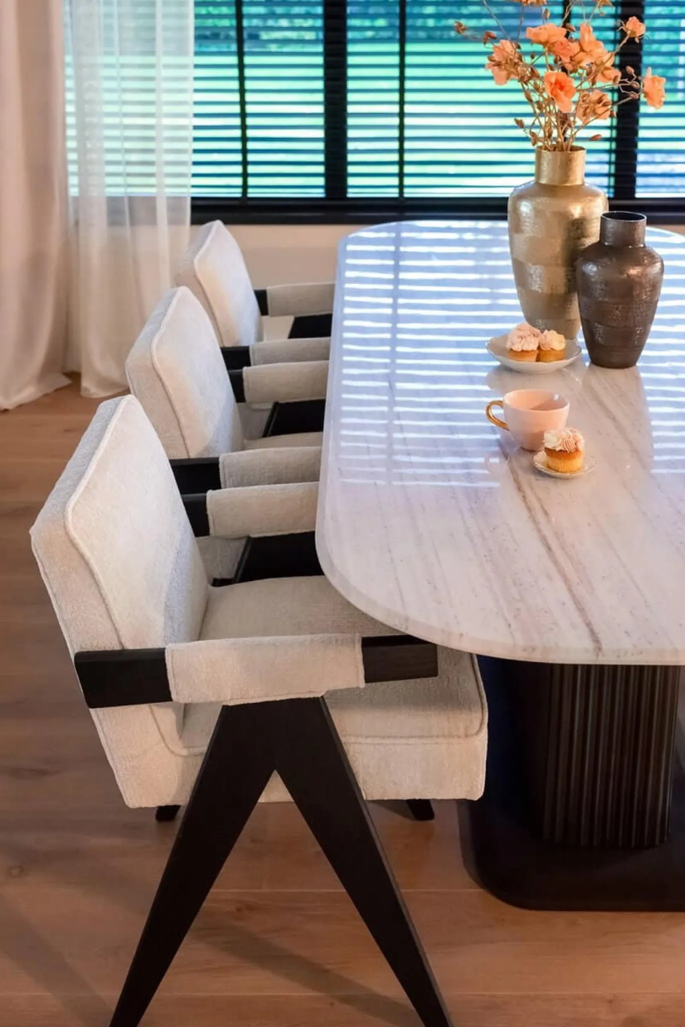 Richmond Eettafel Mayfield Marmer Wit 230cm