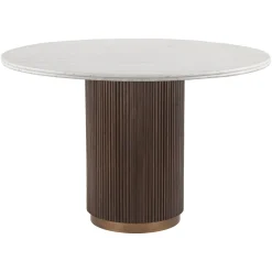 Richmond Eettafel Mayfield Marmer Wit/Bruin Ø120cm